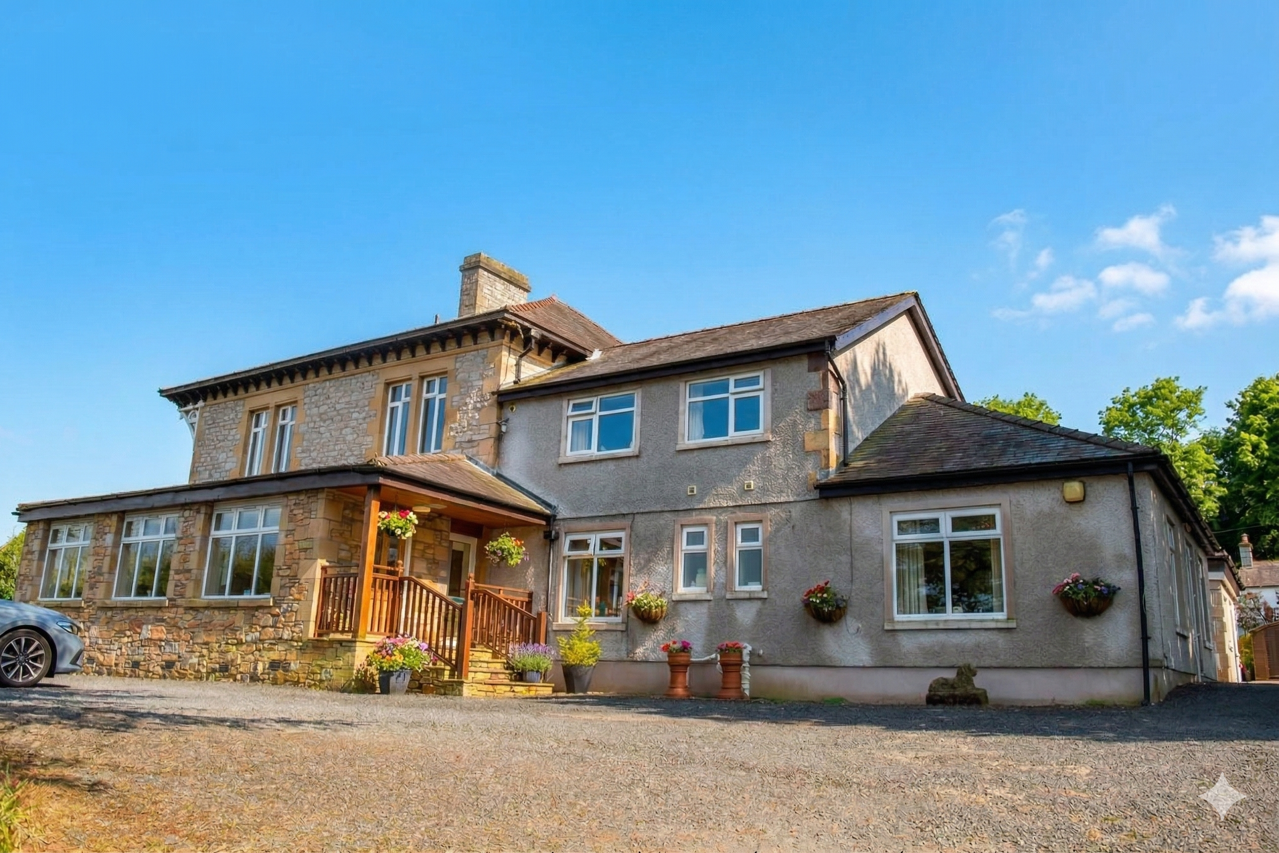 The elegant exterior of Lunesdale House